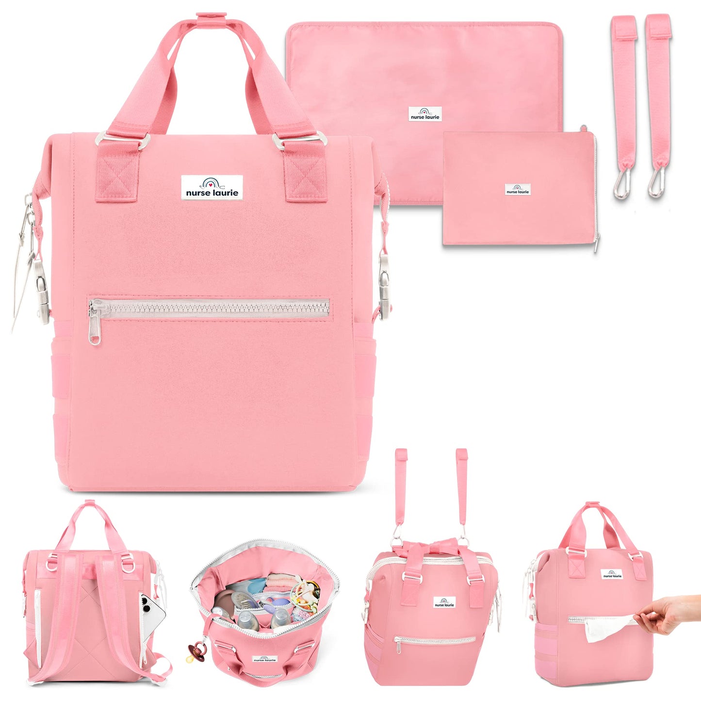 Versatile Neoprene Diaper Backpack - Stylish, Durable & Insulated Parenting Essential