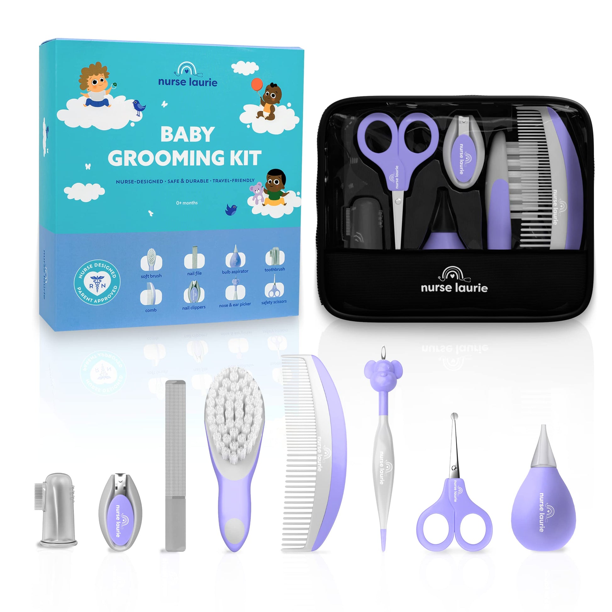 summer infant complete nursery care kit Deluxe 9-in-1 Baby Grooming Kit by Nurse Laurie – All-Inclusive, Hospi